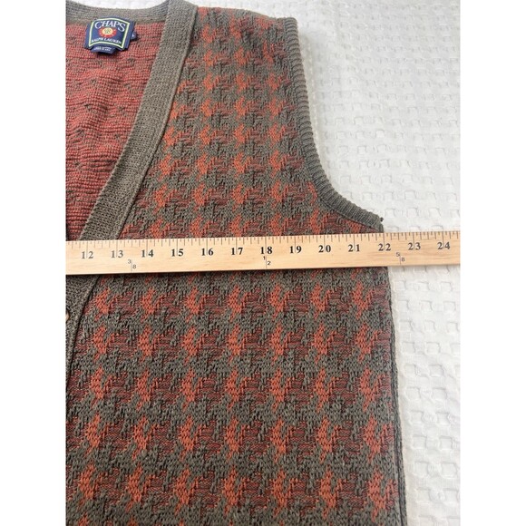 Vintage Chaps Ralph Lauren Mens Sweater Vest Size Large Grandpa USA Made - Picture 3 of 9